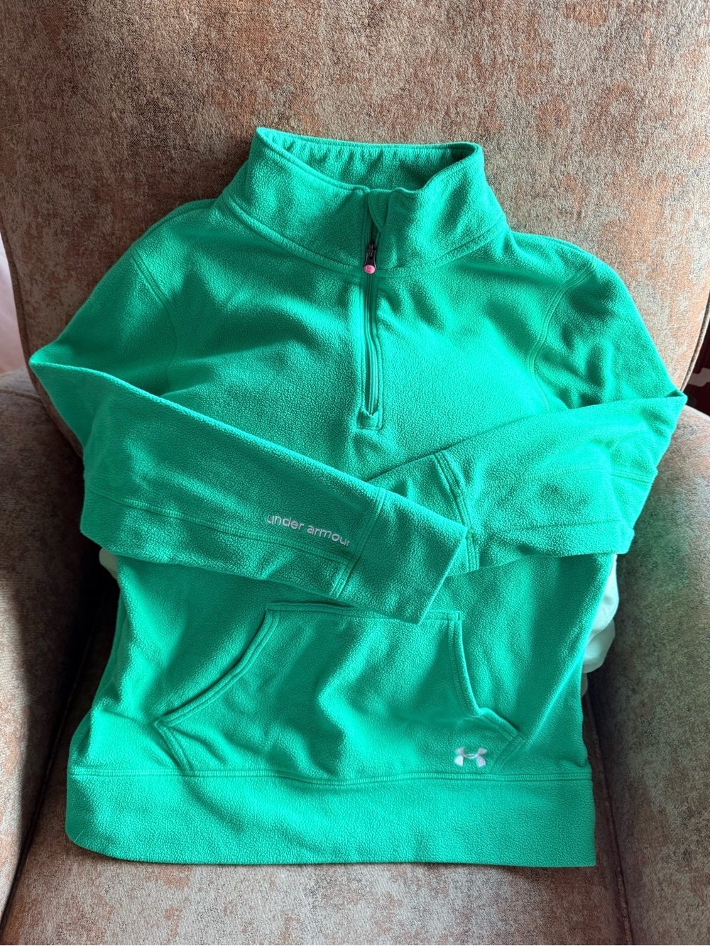 Under Armour Bright Green Half-Zip Fleece Pullover